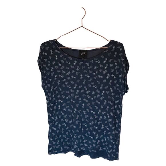 W5 short sleeved blue bicycle short sleeved top size medium - Picture 1 of 6